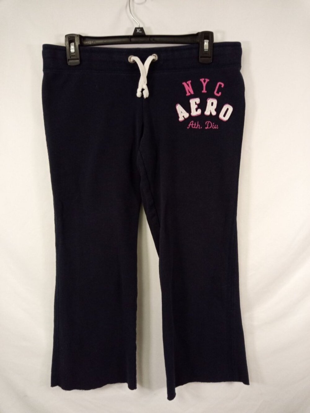 Aeropostale Y2K Style Women's Navy-Blue Pink Sweatpants Capris Sz M